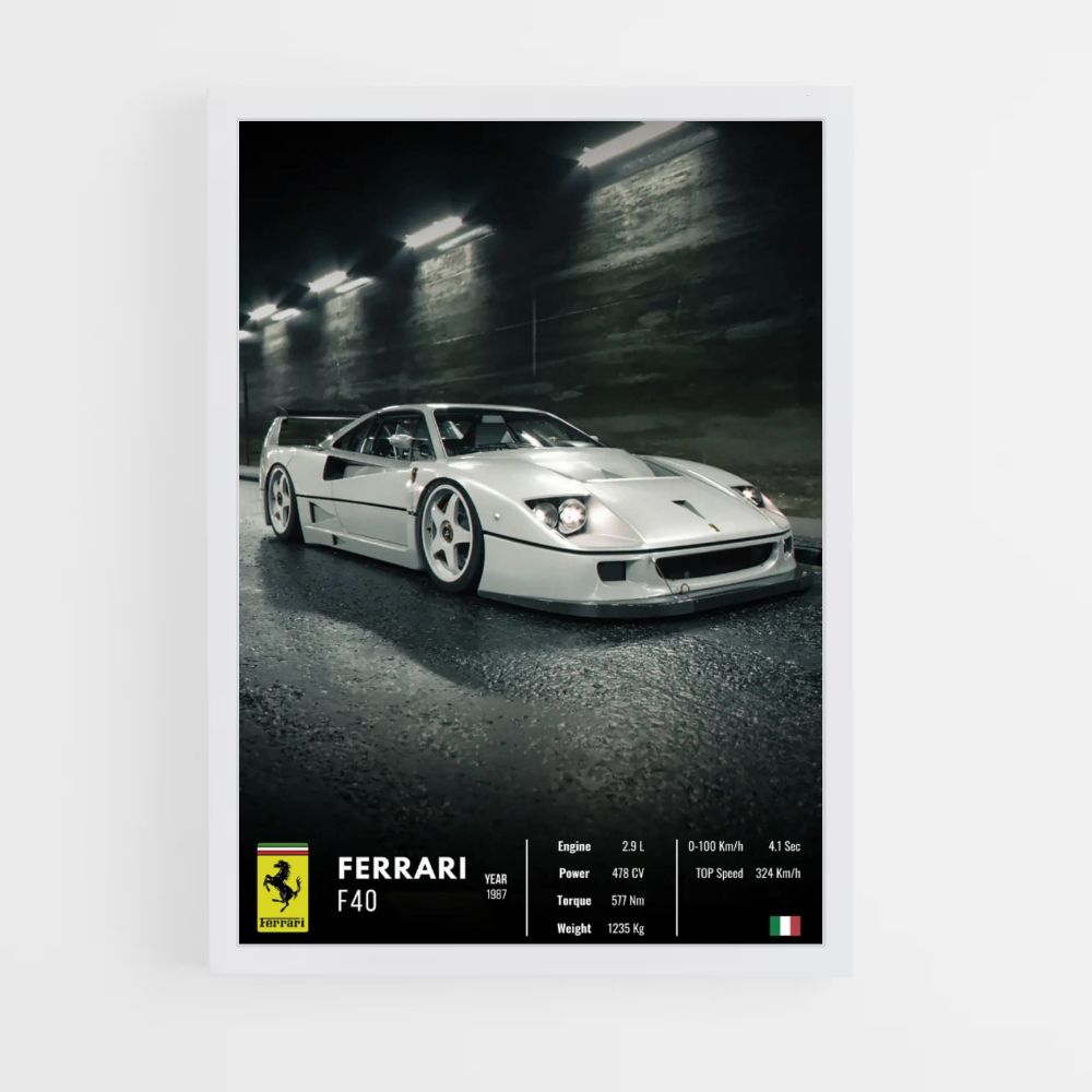 Ferrari F40 poster