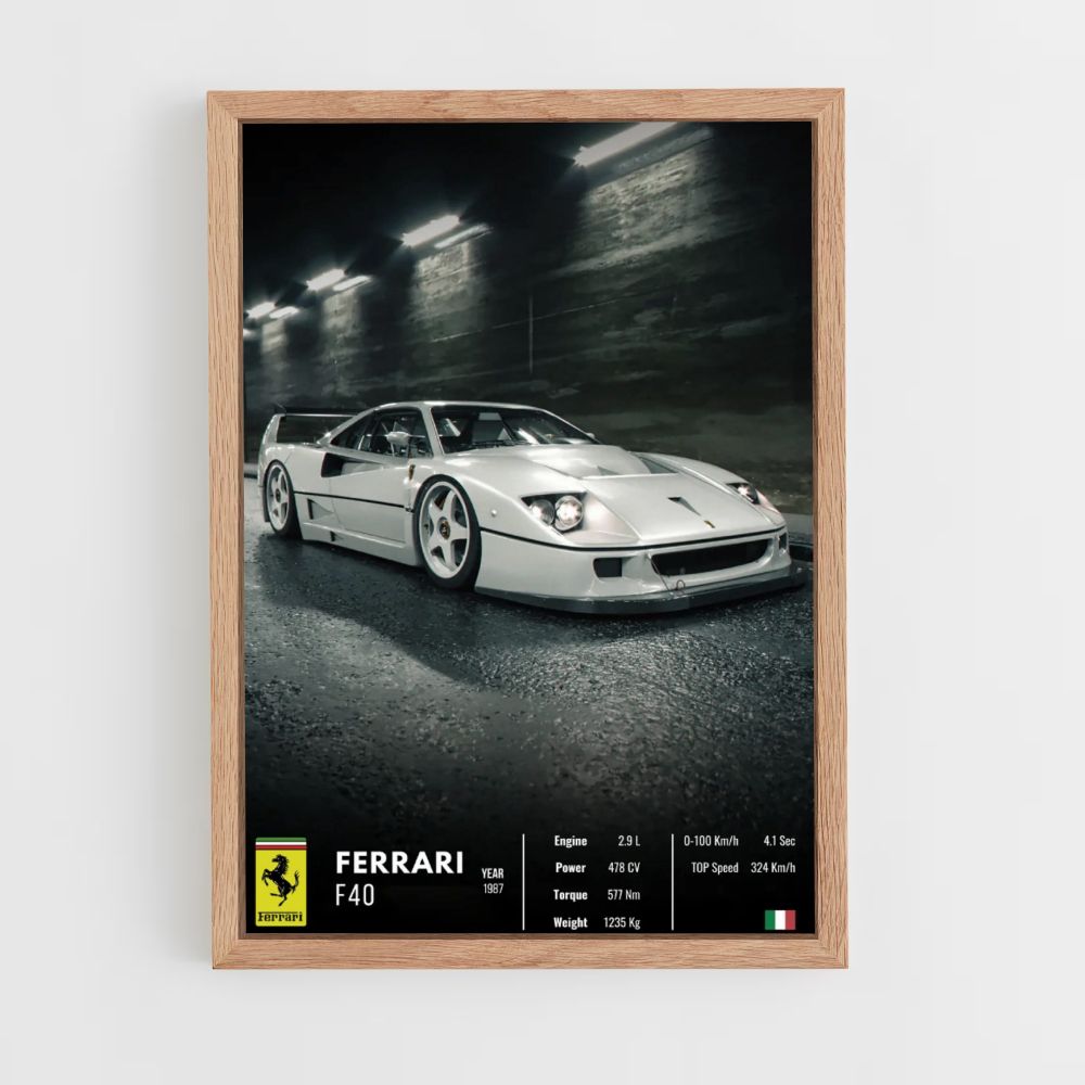 Ferrari F40 poster