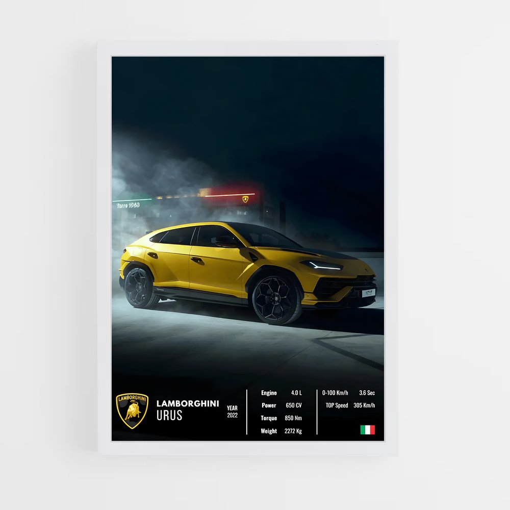 car-posters-7 cadre Blanc
