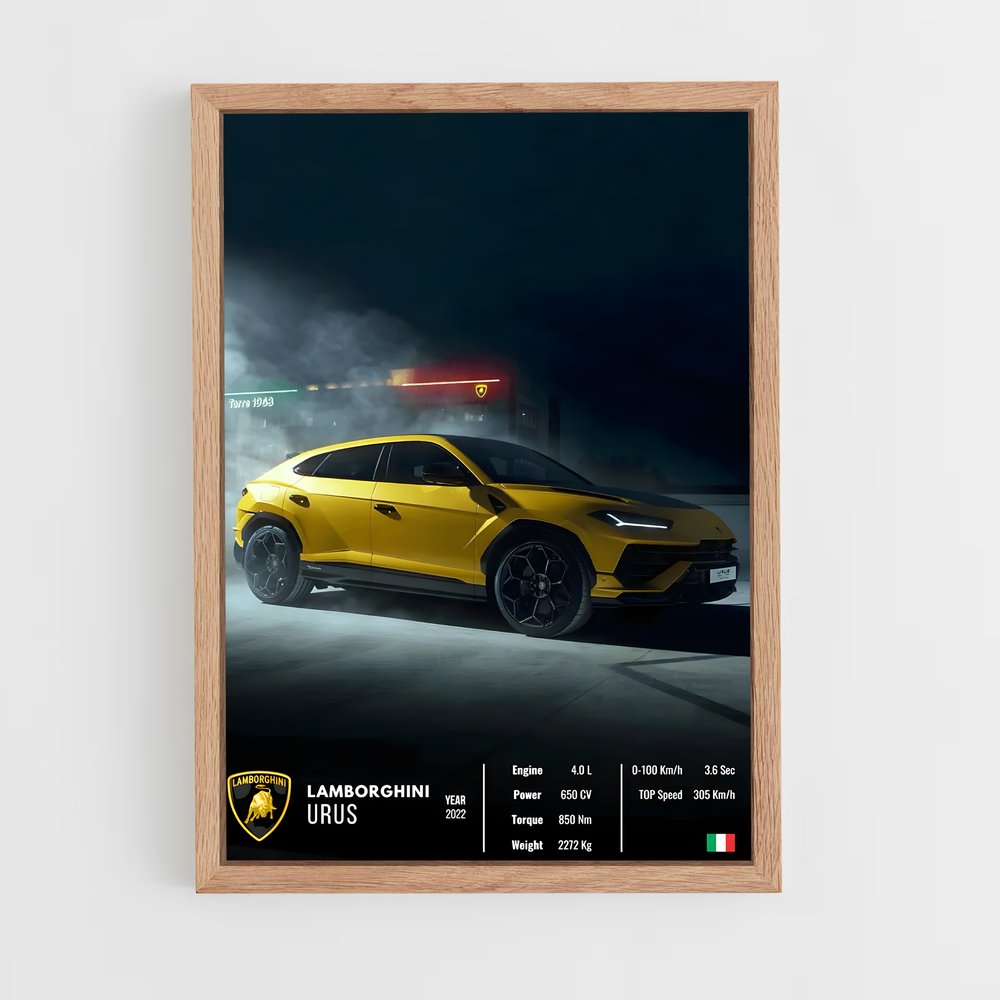 car-posters-7 cadre Bois clair