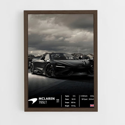 car-posters-9 cadre Bois foncé