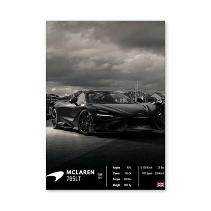 Affiche de la mclaren 765lt - France Affiche de la mclaren 765lt - France