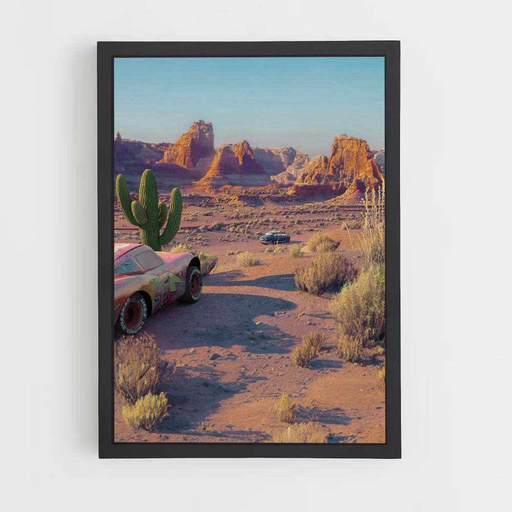 Poster Cars Arid Desert