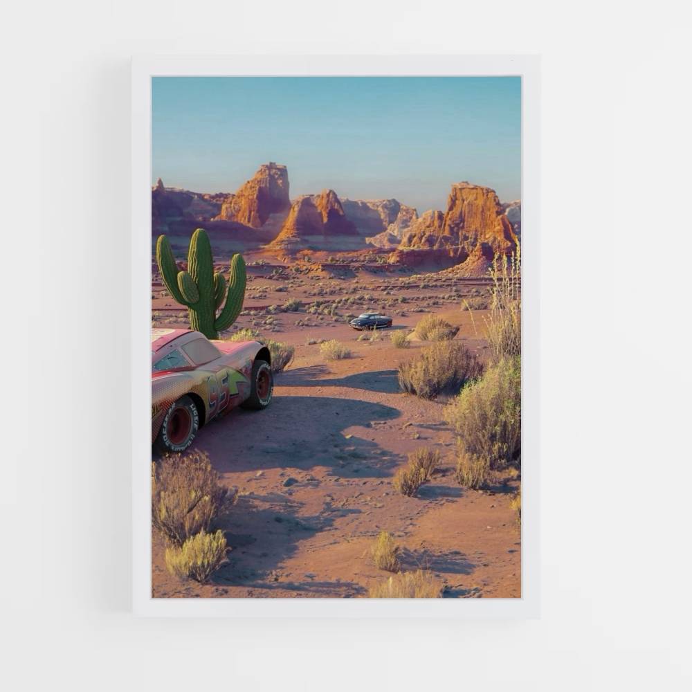 Poster Cars Arid Desert