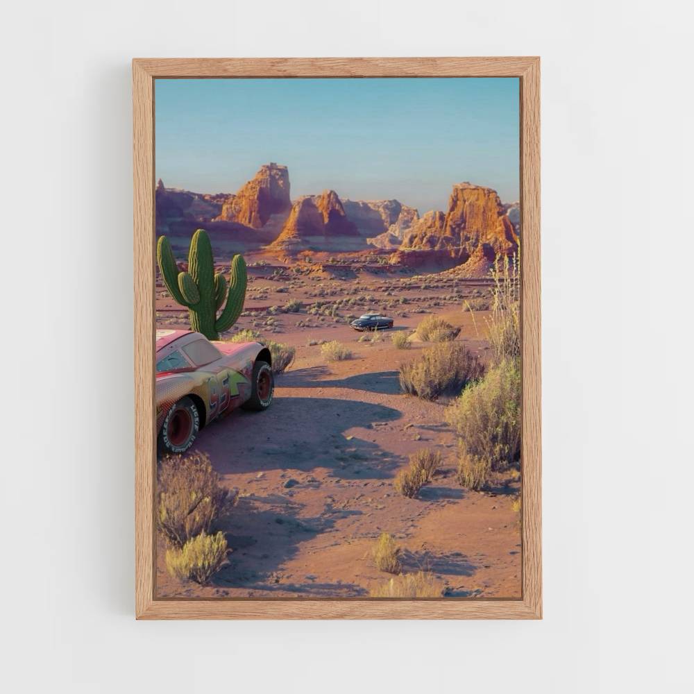 Poster Cars Arid Desert