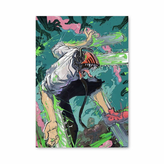 Chainsaw Man Graffiti Poster