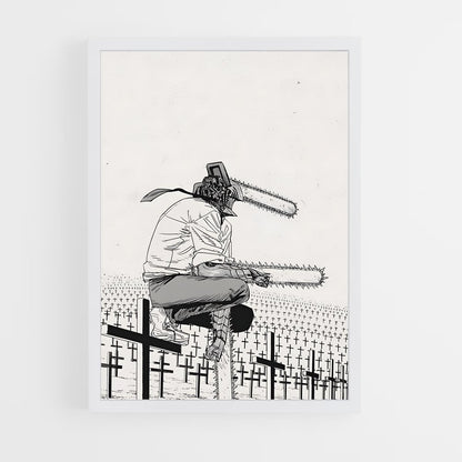 chainsaw-man-6 cadre Blanc