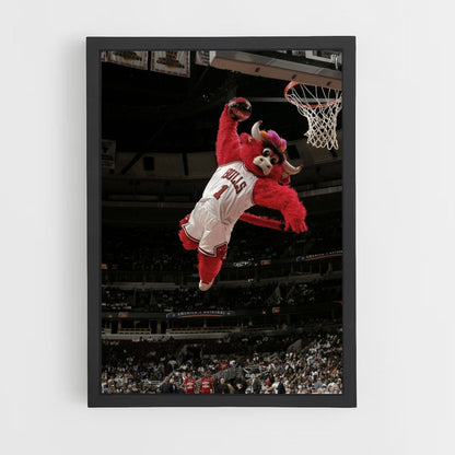 Chicago Bulls Mascot Poster