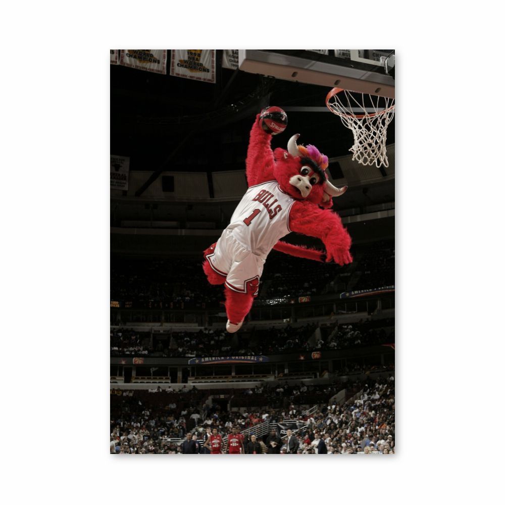 Chicago Bulls Mascot Poster