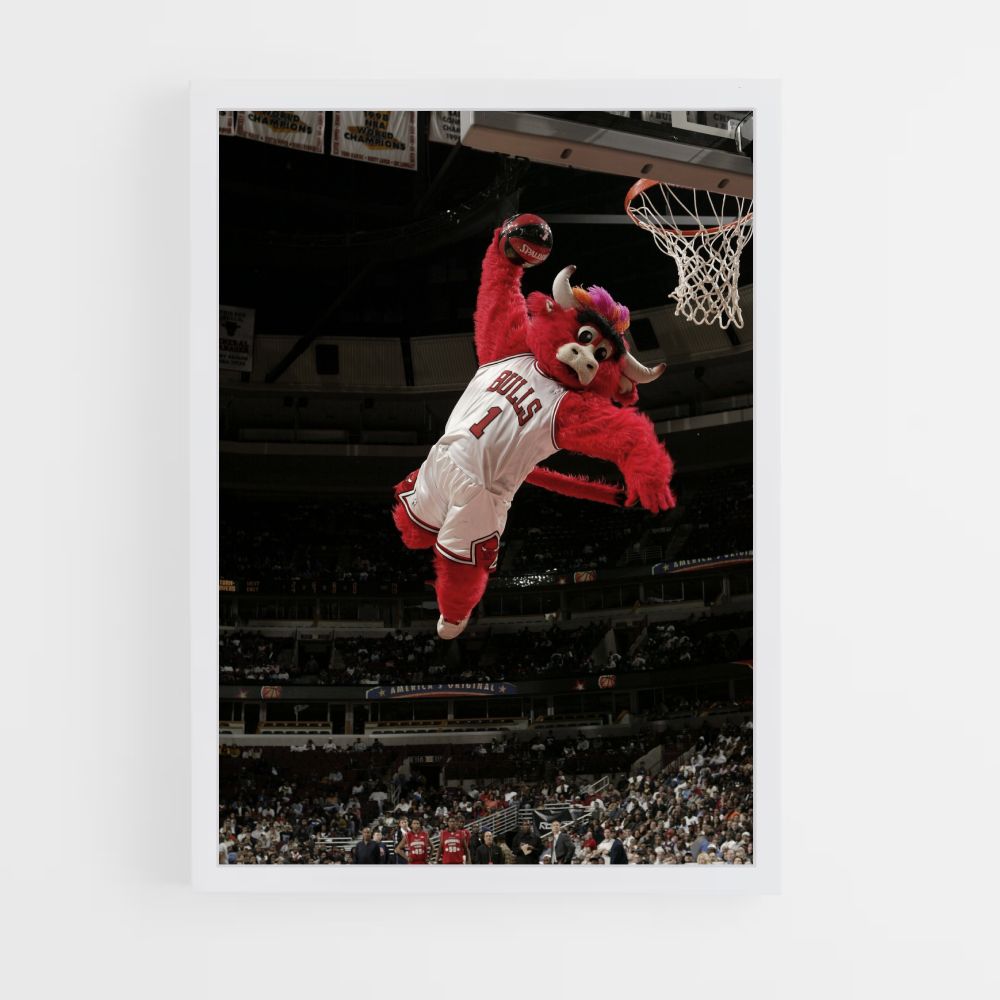 Chicago Bulls Mascot Poster