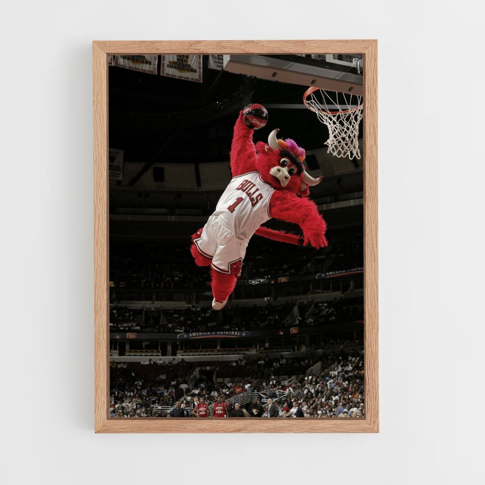 Chicago Bulls Mascot Poster