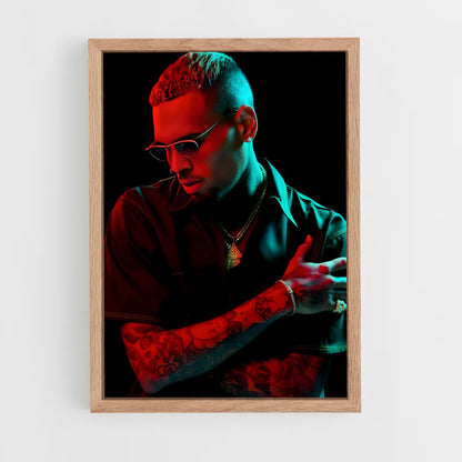 chris-brown-1 cadre Bois clair