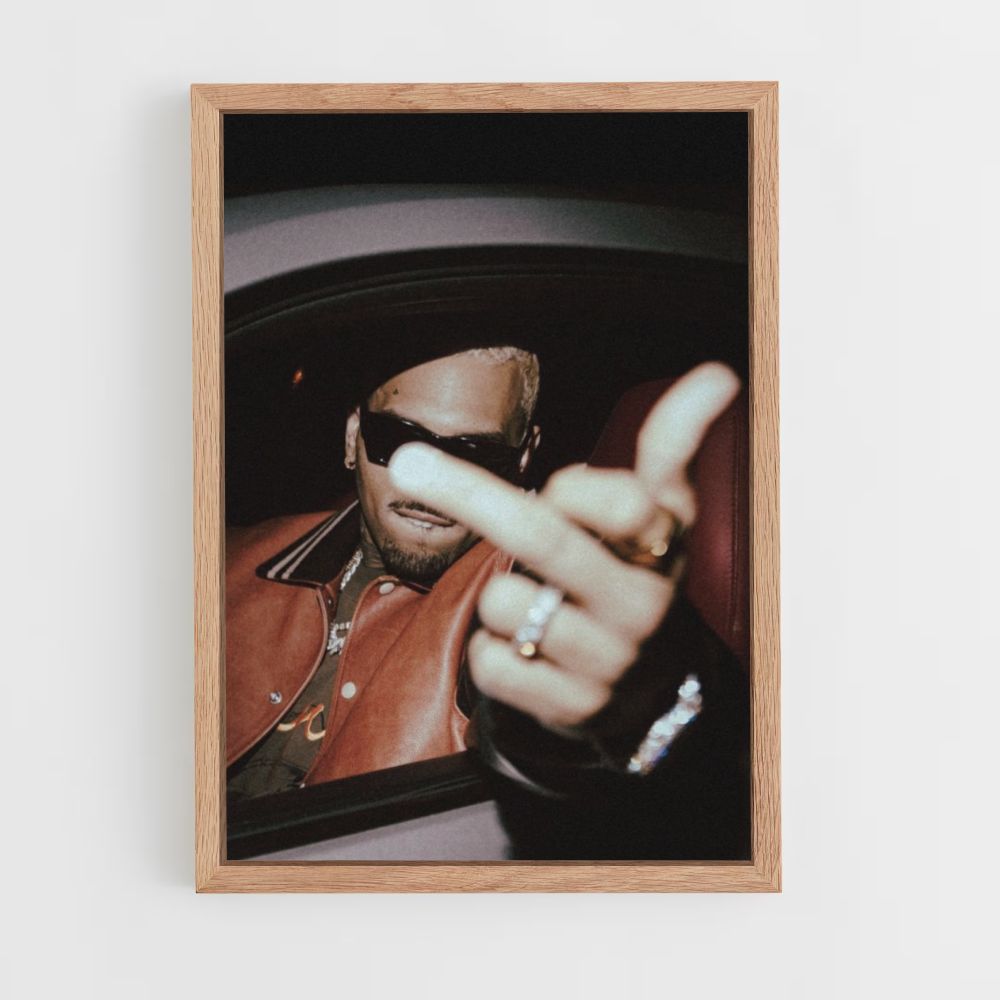 Chris Brown Finger Poster