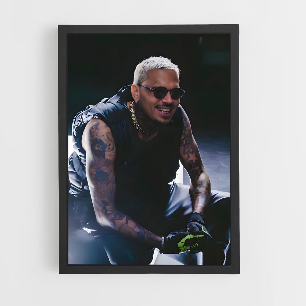 chris-brown-4 cadre Noir