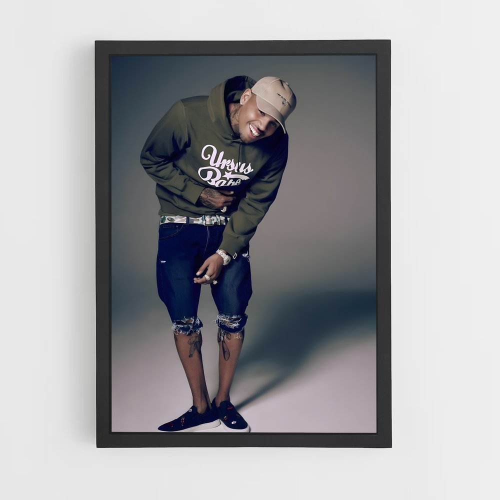 chris-brown-5 cadre Noir