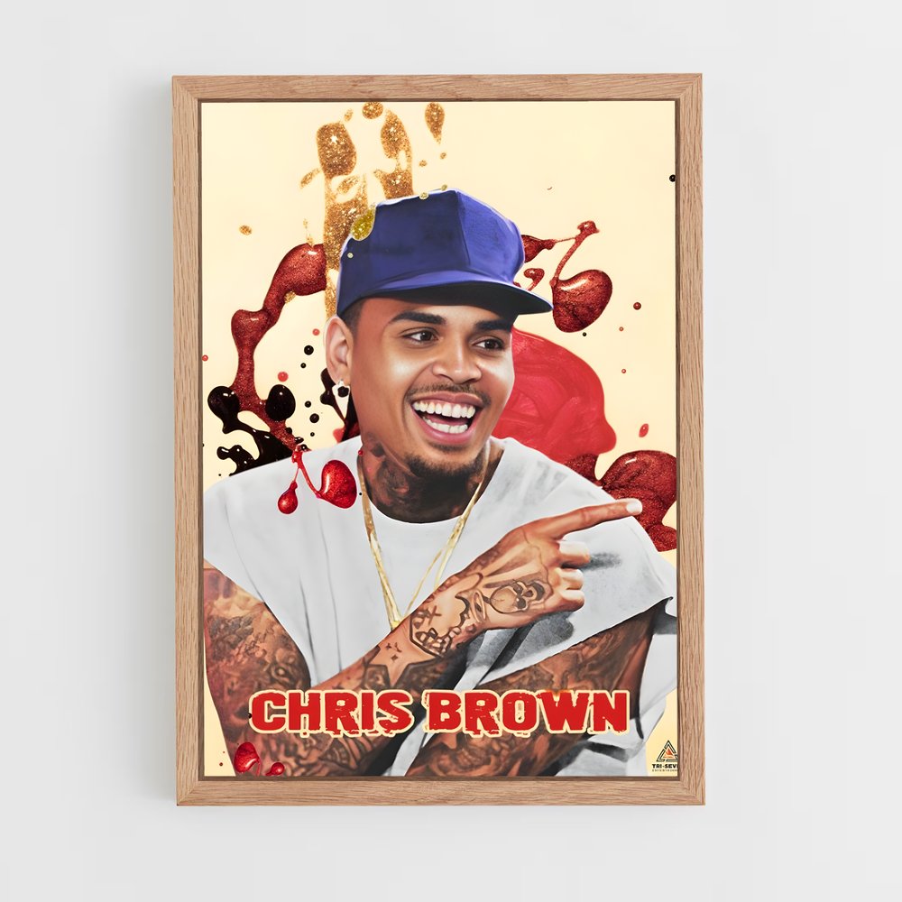 chris-brown-6 cadre Bois clair