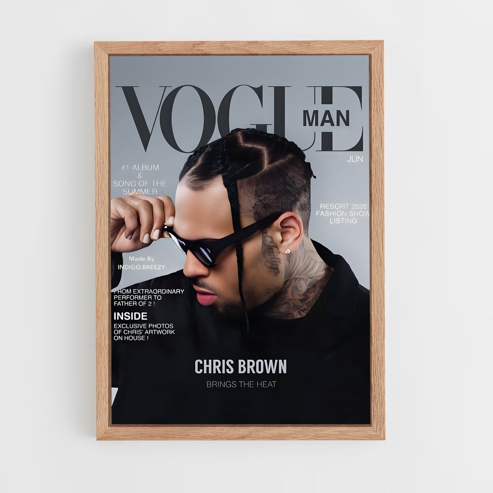 chris-brown-8 cadre Bois clair