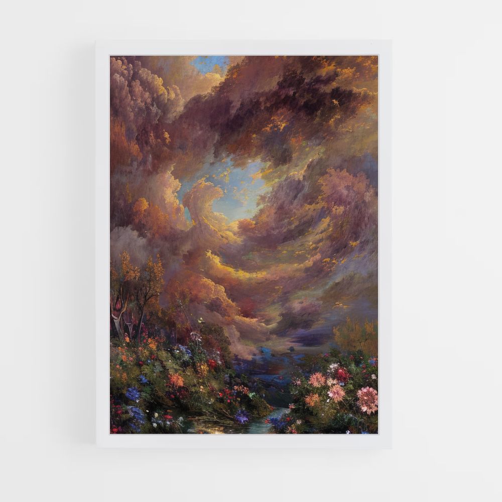 Monet Clouds Poster