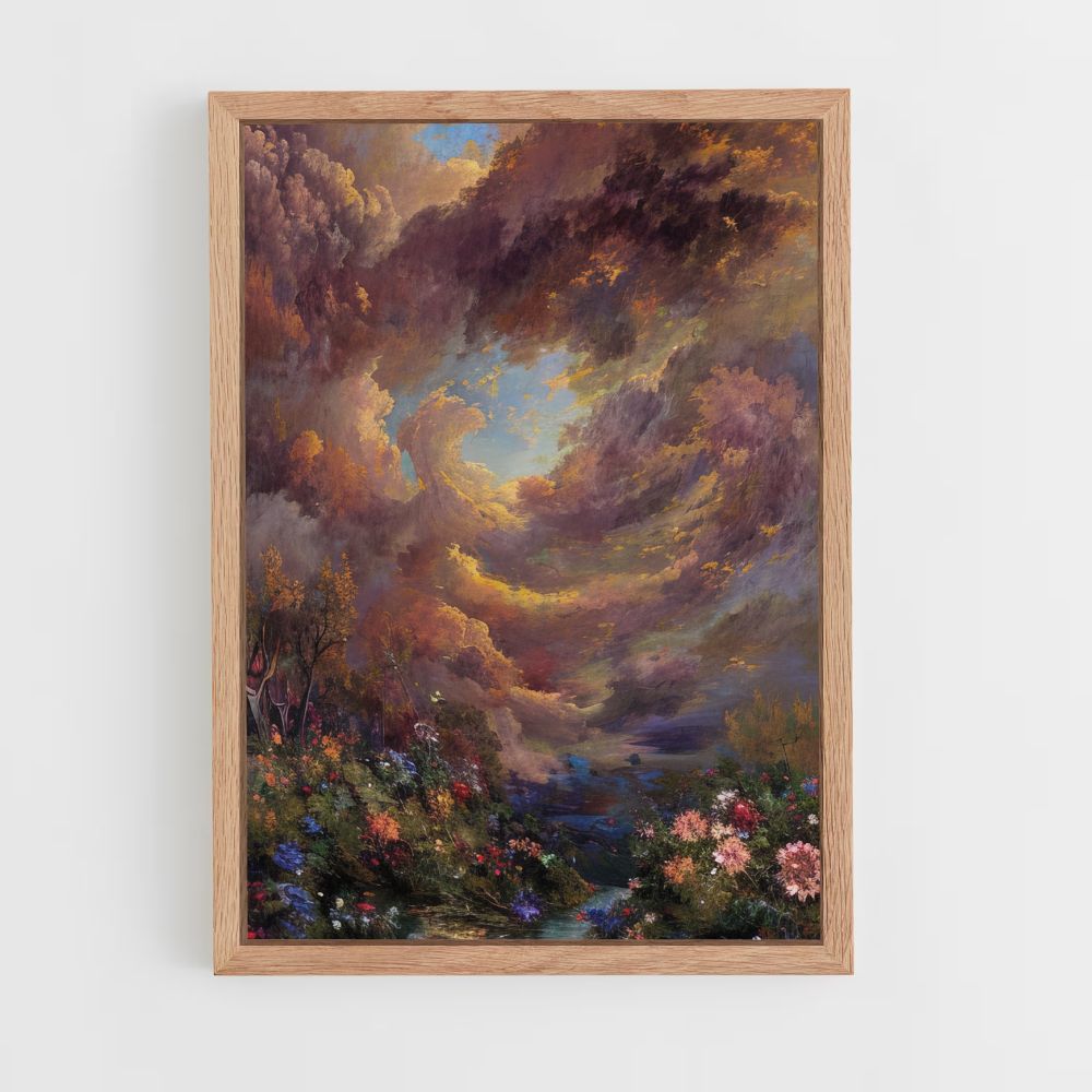 Monet Clouds Poster