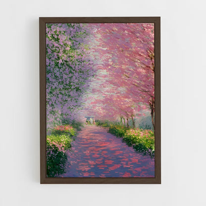 claude-monet-5 cadre Bois foncé