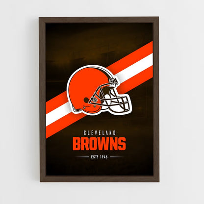 cleveland-browns-1 cadre Bois foncé