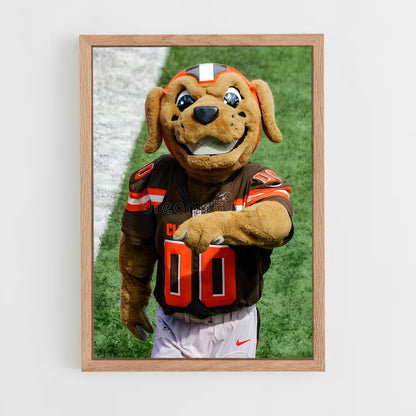 cleveland-browns-3 cadre Bois clair