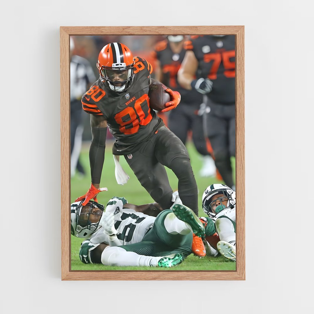 cleveland-browns-4 cadre Bois clair
