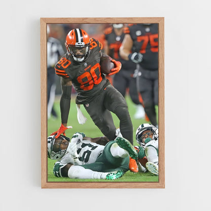cleveland-browns-4 cadre Bois clair