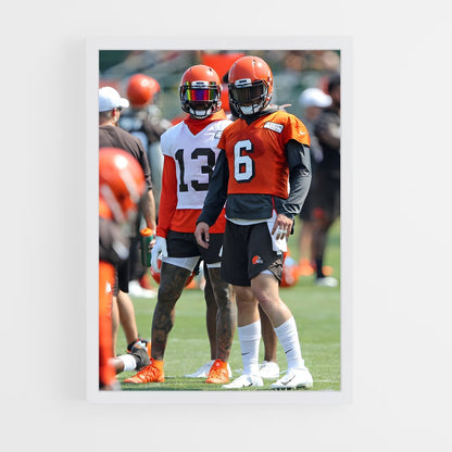 cleveland-browns-5 cadre Blanc