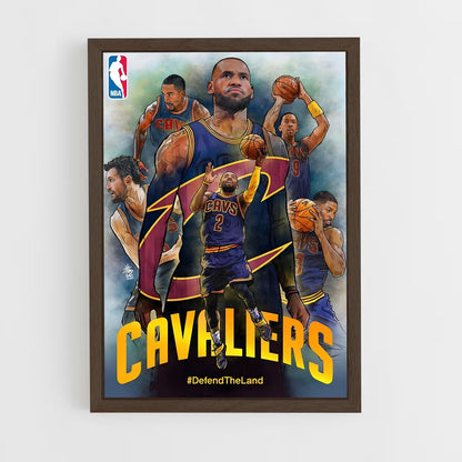 cleveland-cavaliers-4 cadre Bois foncé