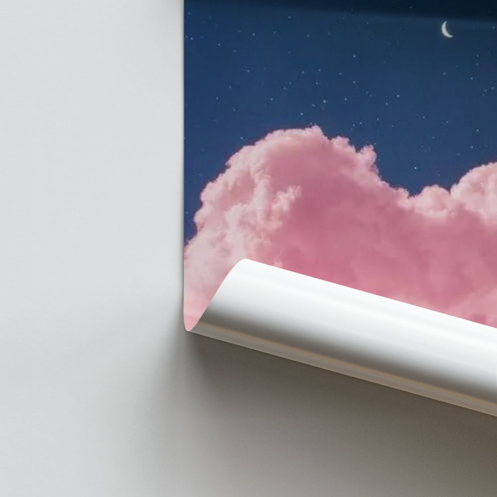 Moon Clouds Poster