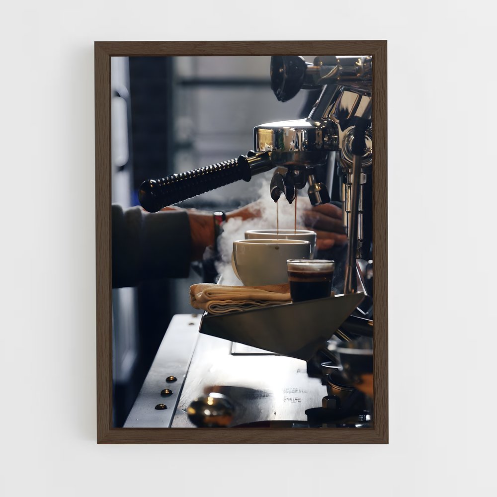 coffee-3 cadre Bois foncé