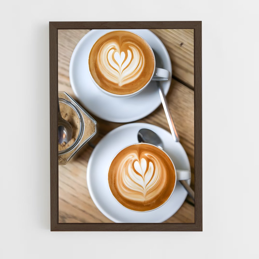 coffee-7 cadre Bois foncé
