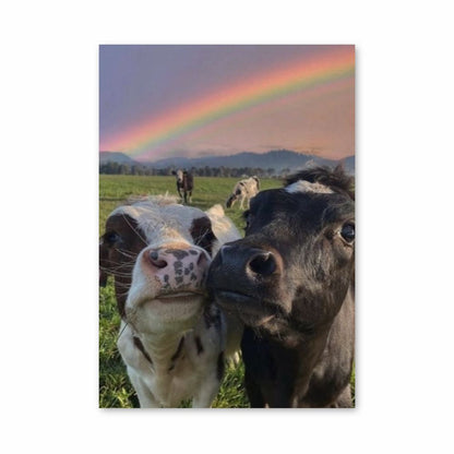 Rainbow Cow Poster