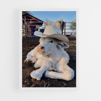 Cow Hat Poster