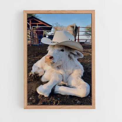 Cow Hat Poster