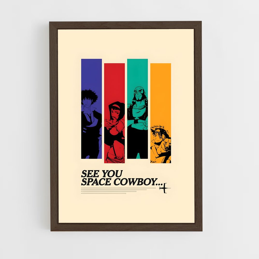 cowboy-bebop-19 cadre Bois foncé