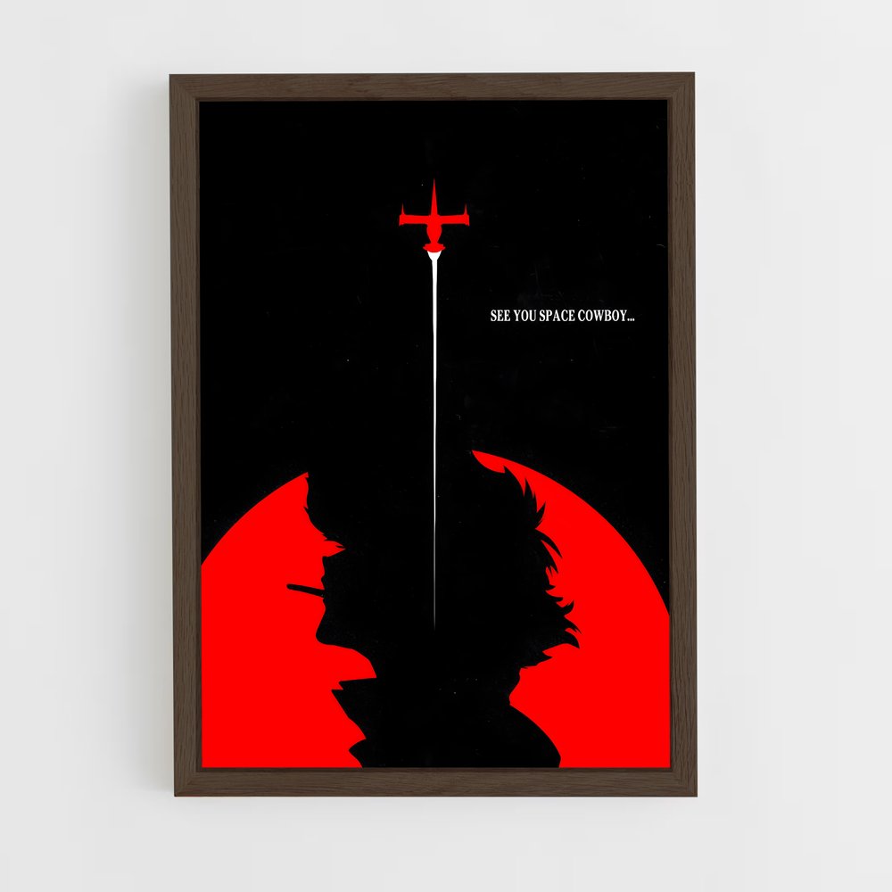 cowboy-bebop-21 cadre Bois foncé