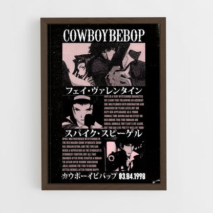 cowboy-bebop-3 cadre Bois foncé