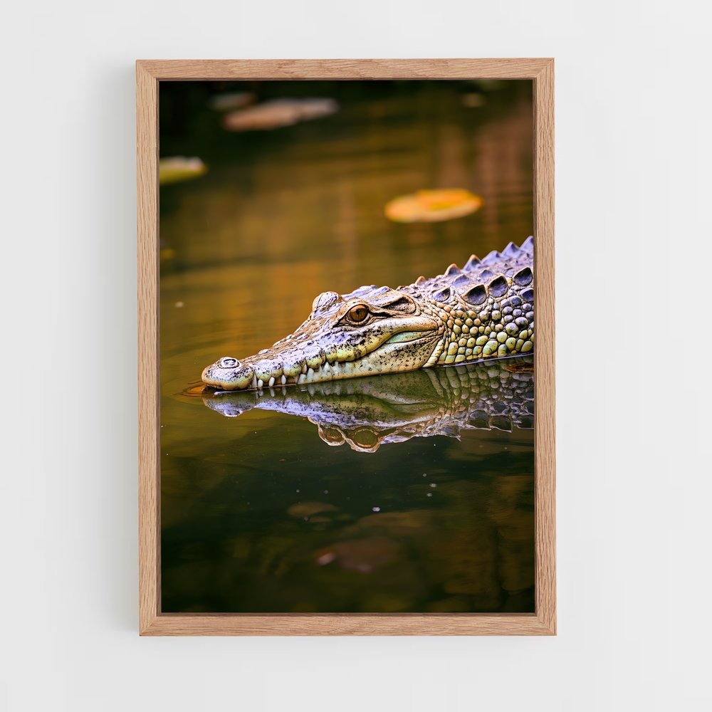crocodile-2 cadre Bois clair