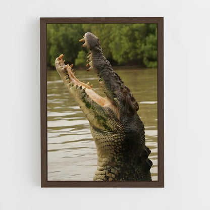 crocodile-6 cadre Bois foncé