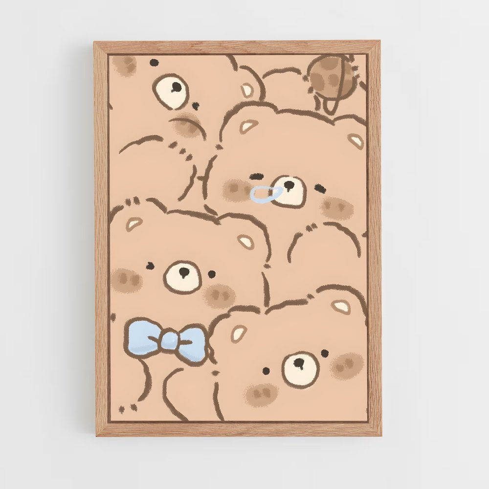 cute-animals-11 cadre Bois clair