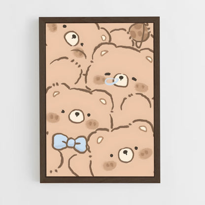 cute-animals-11 cadre Bois foncé