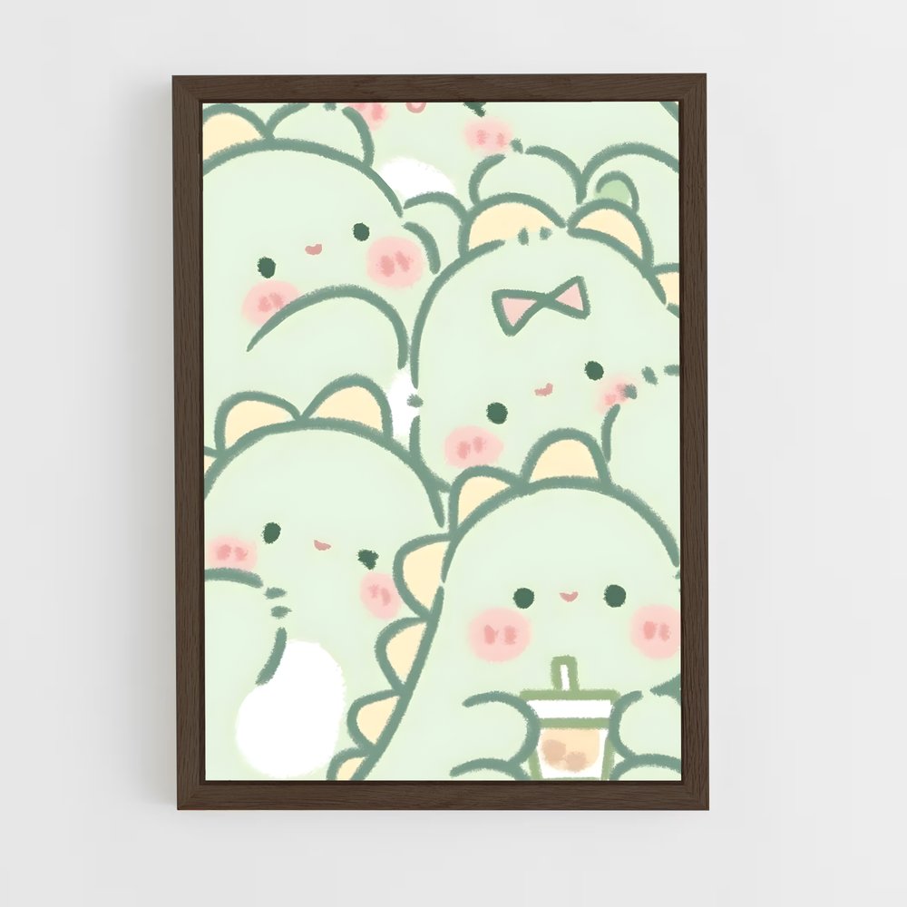 cute-animals-15 cadre Bois foncé