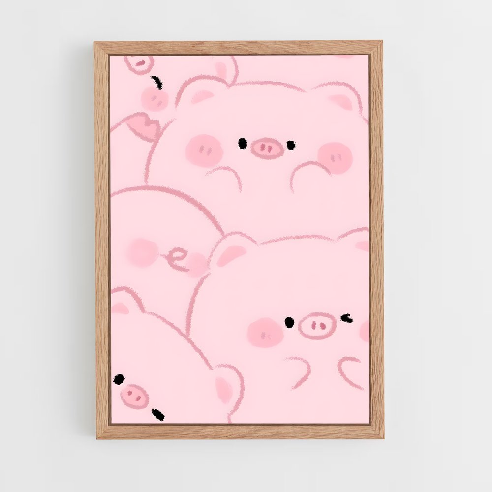 cute-animals-19 cadre Bois clair