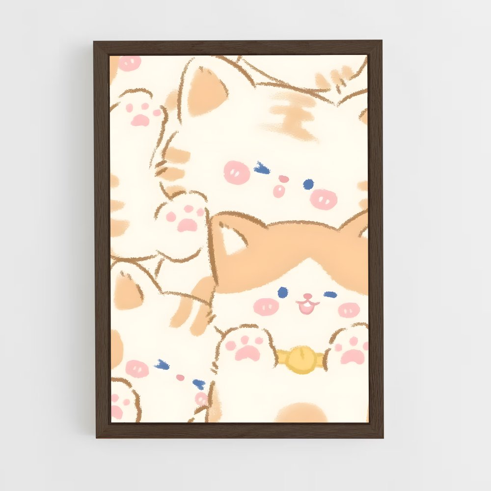 cute-animals-24 cadre Bois foncé