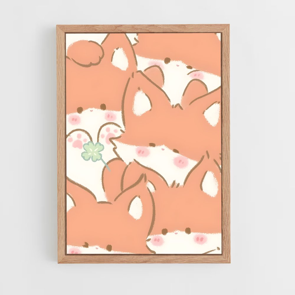 cute-animals-8 cadre Bois clair