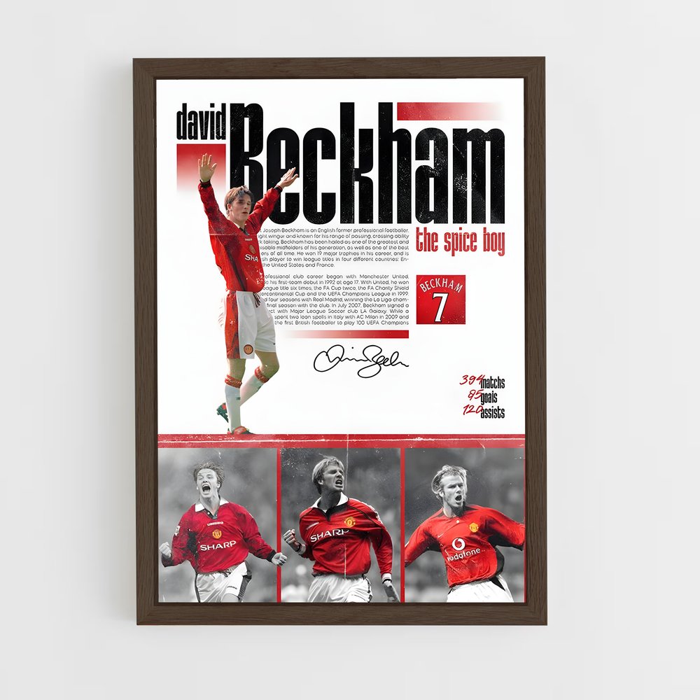 david-beckham-13 cadre Bois foncé