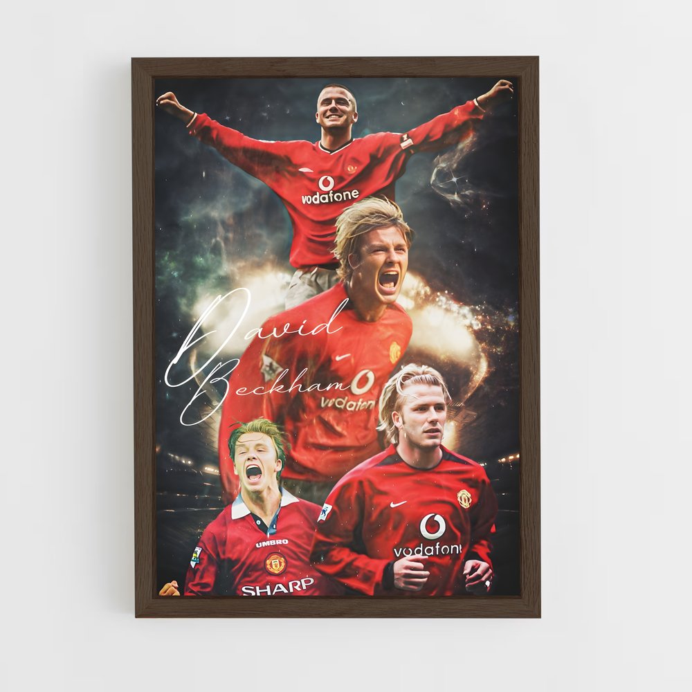 david-beckham-24 cadre Bois foncé