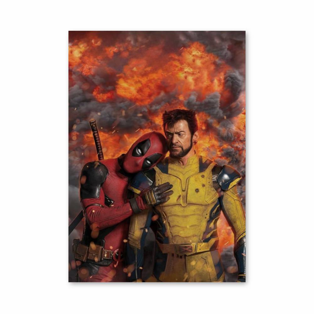 Poster Deadpool Wolverine Explosion | Aesthetic Posters